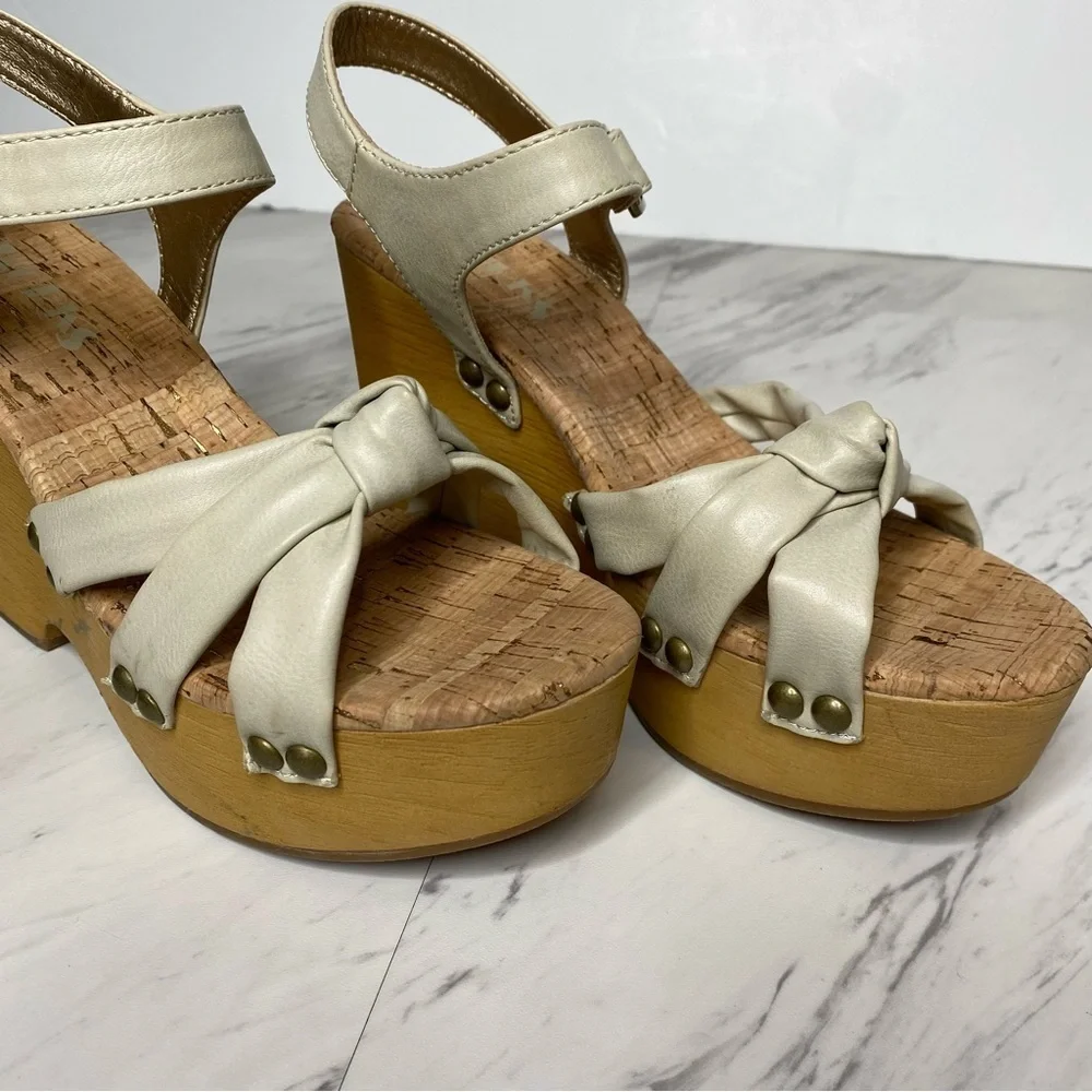 Kork Ease Dawson Platform Wedge Faux Leather Sandal 7M